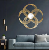 Elegant round mirror with flower-inspired design